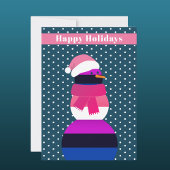 Carte de Noël Genderfluide snowman