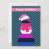 Carte de Noël Genderfluide snowman (Devant)