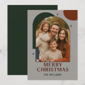 Carte de Noël géométrique Arche moderne (Devant / Derrière)