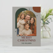 Carte de Noël géométrique Arche moderne (Debout devant)