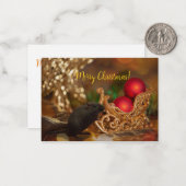 Carte de Noël gerbil amant animal de compagnie per (Devant/Arrière en situation)