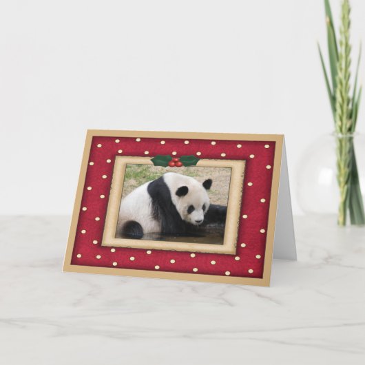 Carte de Noël Giant Panda Bear (Devant)
