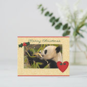 Carte de Noël Giant Panda Bear & Baby Panda (Debout devant)