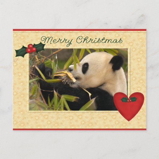 Carte de Noël Giant Panda Bear & Baby Panda (Devant)