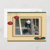 Carte de Noël Giant Panda Bear & Baby Panda (Devant / Derrière)