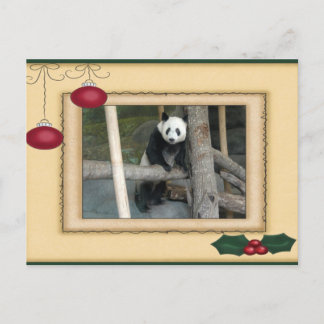 Carte de Noël Giant Panda Bear & Baby Panda