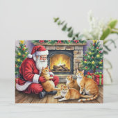 Carte de Noël Ginger Colour Cats (Debout devant)