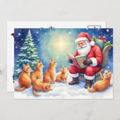 Carte de Noël Ginger Colour Cats (Devant / Derrière)