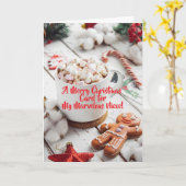 CARTE DE NOËL GINGERBREAD NIECE (Fleur jaune)