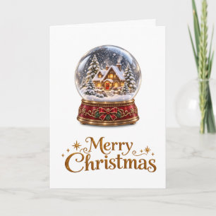 carte de Noël globe de neige