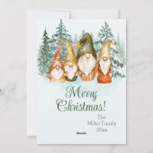 Carte de Noël Gnome (Dos)