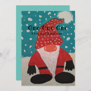 Carte de Noël Gnome Père Noël