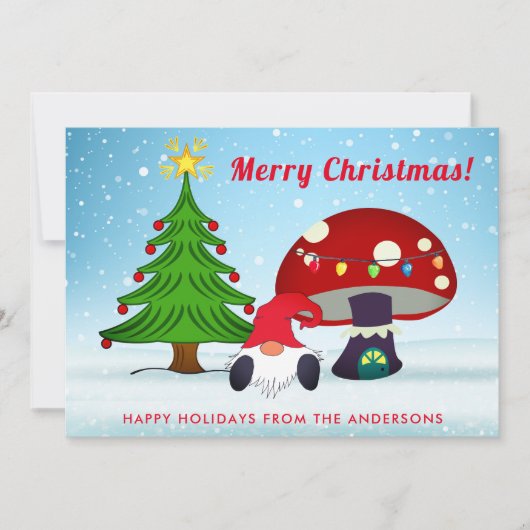 Carte de Noël Gnome prête (Devant)