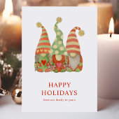 Carte de Noël Gnome scandinave Watercolor