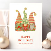 Carte de Noël Gnome scandinave Watercolor