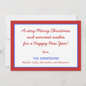 Carte de Noël Gnomes des Bois enneigés (Dos)