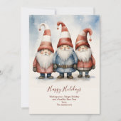 Carte de Noël Gnomes personnalisée (Devant)