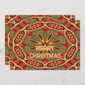 Carte de Noël Gold (Devant / Derrière)