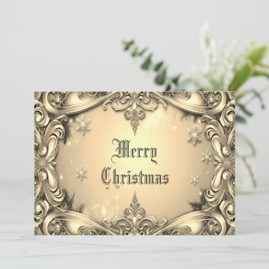 Carte de Noël Gold Décor (Debout devant)