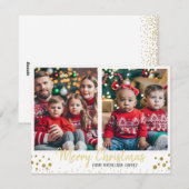 Carte de Noël Gold Family (Devant / Derrière)