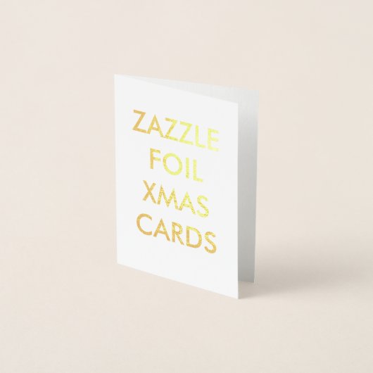 Carte de Noël Gold Foil personnalisée (Devant)