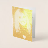 Carte de Noël Gold Foil Portrait (Devant)