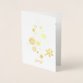 Carte de Noël Gold Foil Snowfltree (Devant)