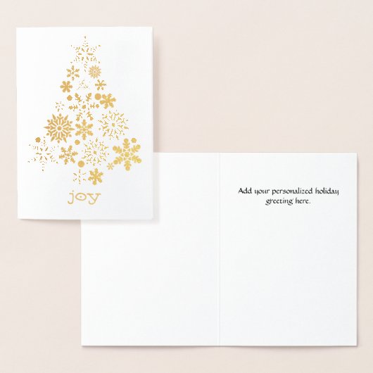 Carte de Noël Gold Foil Snowfltree (Affichage)