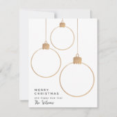 Carte de Noël Gold Holiday Orament Foil (Devant)