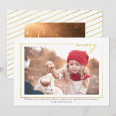 Carte de Noël Gold Joyer Script (Devant / Derrière)