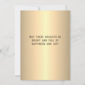 Carte de Noël Gold Metallic Snowflake (Dos)