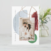 Carte de Noël Gold Modern Geographic (Debout devant)