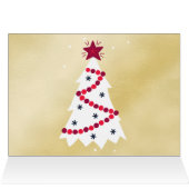 Carte de Noël Gold moderne avec nom de famille (Intérieur Horizontal (haut))