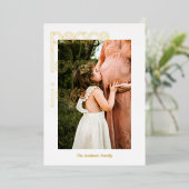 Carte de Noël Gold Peace Love Joy (Debout devant)