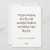 Carte de Noël Gold Silver Pine Trees (Dos)