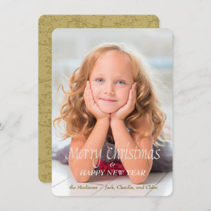 Carte de Noël Gold Snowman Scribble