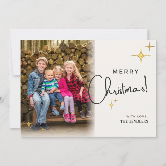 Carte de Noël Gold Star (Devant)