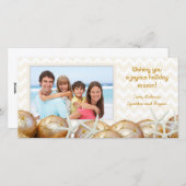 Carte de Noël Gold Starfish (Devant / Derrière)