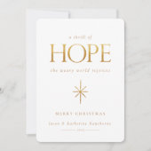 Carte de Noël Golden Hope (Devant)