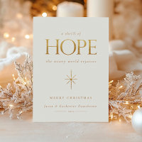 Carte de Noël Golden Hope