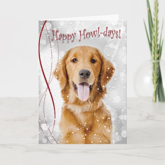 Carte de Noël Golden Howl-days (Devant)
