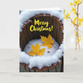 Carte de Noël Golden Maple (Fleur jaune)