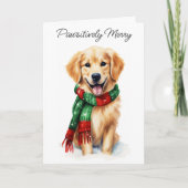 Carte de Noël Golden Retriever (Devant)