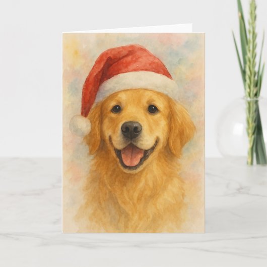Carte de Noël Golden Retriever (Devant)