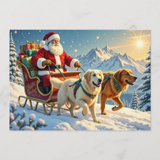 Carte de Noël Golden Retriever (Devant)