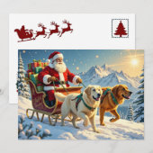 Carte de Noël Golden Retriever (Devant / Derrière)