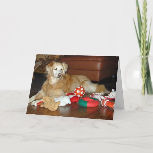Carte de Noël Golden Retriever (Devant)