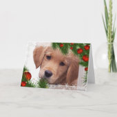 Carte de Noël Golden Retriever (Devant)