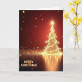 Carte de Noël Golden Tree (Fleur jaune)