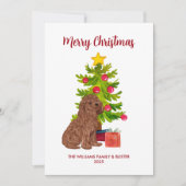 Carte de Noël Goldendoodle (Devant)
